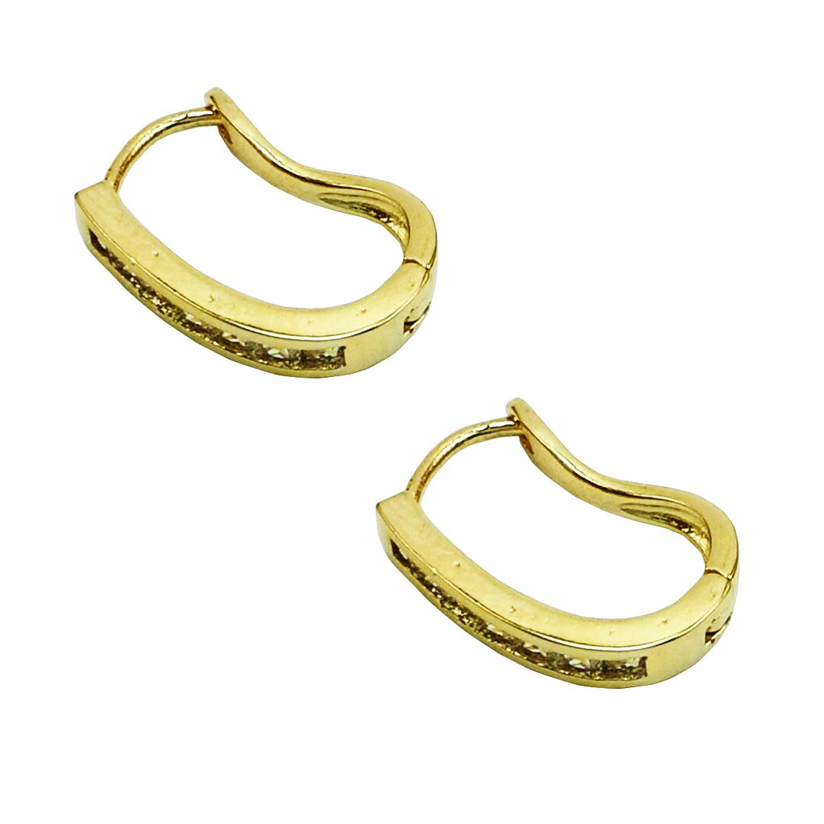 Arete chapa 18k